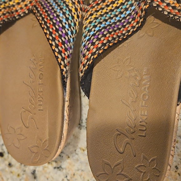 Skechers Cork Wedge Slides - Picture 6 of 7